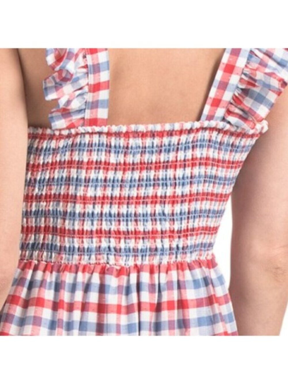 C&C CALIFORNIA Gingham Maxi Dress With Star Hem - Picture 4 of 7